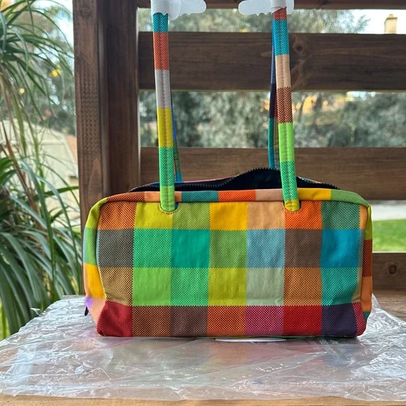 Baggu Madras Bowler Bag - Picture 2 of 5